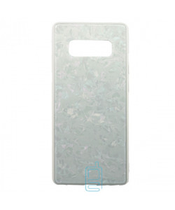 Чехол накладка Glass Case Мрамор Samsung Note 8 N950 белый