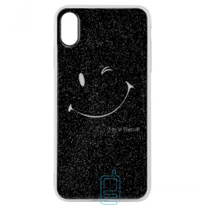 Чехол силиконовый Glue Case Smile shine iPhone X, XS черный