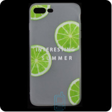 Чехол силиконовый Summer Apple iPhone 7 Plus, 8 Plus Lime