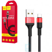 USB кабель HOCO X26 ″Xpress″ Type-C 1m черно-красный