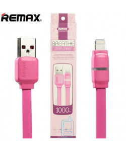 USB кабель Remax Breathe RC-029i lightning 1m рожевий