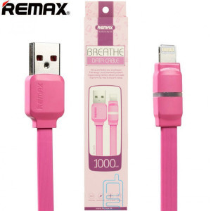 USB кабель Remax Breathe RC-029i lightning 1m рожевий