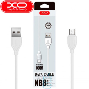USB кабель XO NB8 micro USB 1m белый