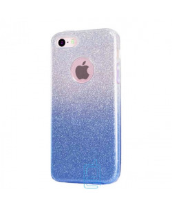 Чехол силиконовый Shine Apple iPhone 7, iPhone 8 градиент синий