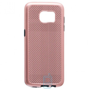 Чохол-накладка GINZZU Carbon X1 Samsung S7 Edge G935 рожевий