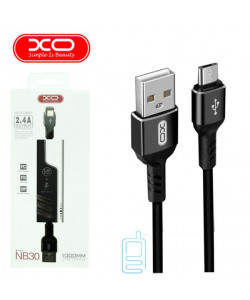 USB кабель XO NB30 micro USB 1m черный