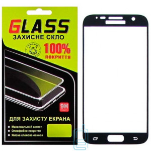 Защитное стекло Full Screen Samsung S7 G930 black Glass