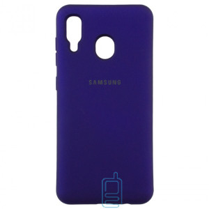Чехол Silicone Case Full Samsung A40 2019 A405 фиолетовый