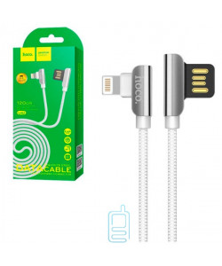 USB кабель Hoco U42 "Exquisite steel" Apple Lightning 1.2m білий