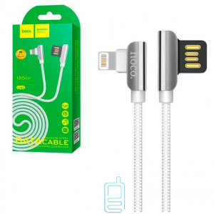 USB кабель Hoco U42 ″Exquisite steel″ Apple Lightning 1.2m белый