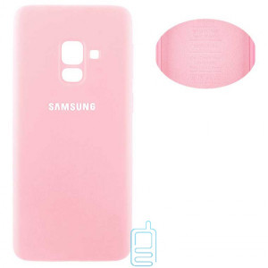 Чохол Silicone Cover Full Samsung A8 Plus 2018 A730 рожевий