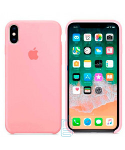 Чохол Silicone Case Apple iPhone XS Max світло-рожевий 12