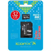 Карта памяти micro SD ICONIX 32GB class 10 с адаптером SD