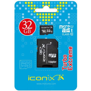Карта пам'яті micro SD ICONIX 32GB class 10 з адаптером SD
