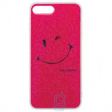 Чехол силиконовый Glue Case Smile shine iPhone 7 Plus, 8 Plus розовый
