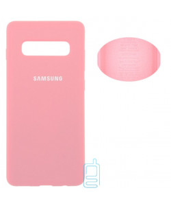 Чехол Silicone Cover Full Samsung S10 Plus G975 розовый