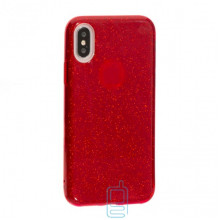 Чехол силиконовый Shine Apple iPhone X, XS красный
