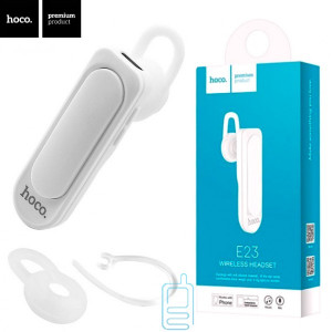 Bluetooth гарнітура Hoco Mono E23 біла