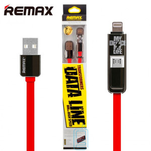 USB кабель Remax Transformer Apple Lightning-micro 1m червоний
