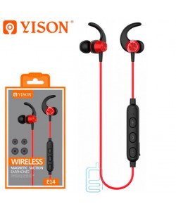 Bluetooth навушники з мікрофоном Yison E14 чорно-червоні