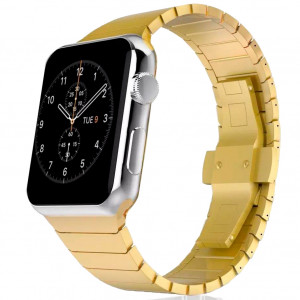 Ремешок металлический Apple Watch 42mm – 1 Bead Metal (золото)