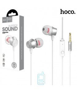 Навушники з мікрофоном Hoco M51 біло-сріблясті