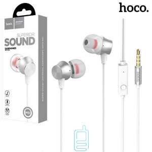 Навушники з мікрофоном Hoco M51 біло-сріблясті