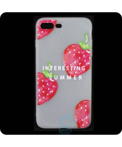Чехол силиконовый Summer Apple iPhone 7 Plus, 8 Plus Strawberry
