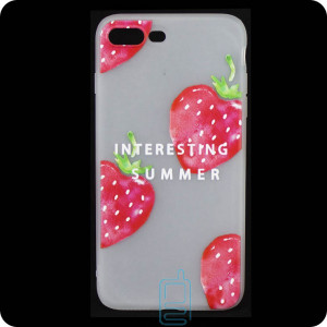 Чохол силіконовий Summer Apple iPhone 7 Plus, 8 Plus Strawberry