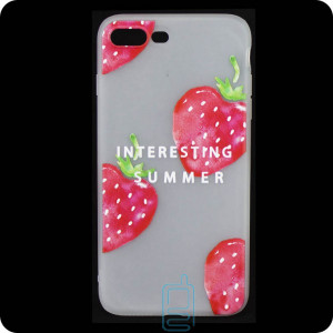 Чехол силиконовый Summer Apple iPhone 7 Plus, 8 Plus Strawberry