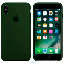 Чехол Silicone Case Apple iPhone X, XS темно-зеленый 54