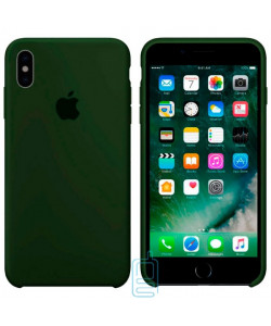 Чехол Silicone Case Apple iPhone X, XS темно-зеленый 54