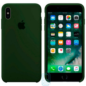 Чохол Silicone Case Apple iPhone X, XS темно-зелений 54