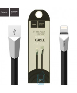 USB кабель Hoco X4 ″Zinc Alloy Rhombic″ Apple Lightning 1.2m черный