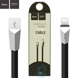 USB кабель Hoco X4 ″Zinc Alloy Rhombic″ Apple Lightning 1.2m черный