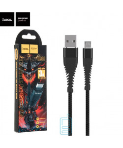 USB Кабель Hoco UD02 "Grandiose" micro USB 1М чорний