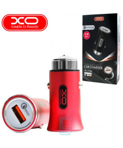 Автомобільний зарядний пристрій XO CC06 QC 3.0 red