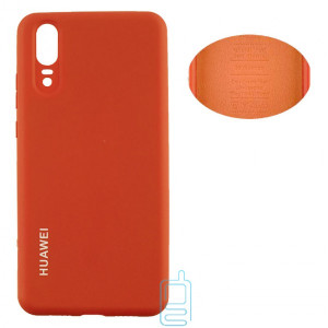 Чехол Silicone Cover Full Huawei P20 оранжевый