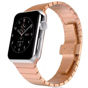 Ремешок металлический Apple Watch 42mm – 1 Bead Metal (розовое золото)