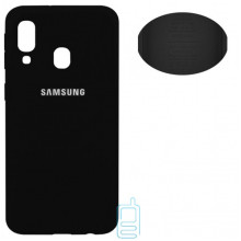 Чехол Silicone Cover Full Samsung A40 2019 A405 черный