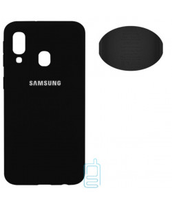 Чохол Silicone Cover Full Samsung A40 2019 A405 чорний