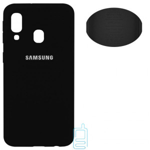 Чехол Silicone Cover Full Samsung A40 2019 A405 черный