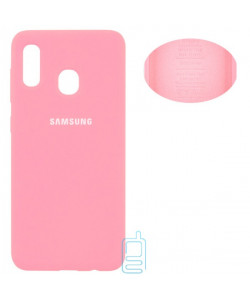 Чехол Silicone Cover Full Samsung A20 2019 A205, A30 2019 A305 розовый
