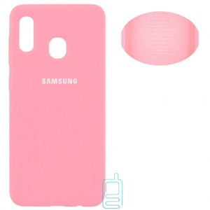 Чехол Silicone Cover Full Samsung A20 2019 A205, A30 2019 A305 розовый