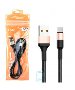 USB Кабель XG W636 1m Type-C тех.пакет черный