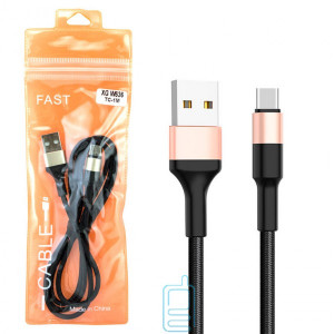 USB Кабель XG W636 1m Type-C тех.пакет черный