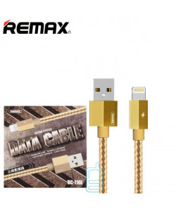 USB кабель Remax RC-110i Gefon Lightning 1m золотистый