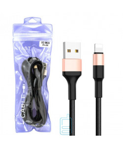 USB Кабель XG W635 3m Lightning тех.пакет чорний