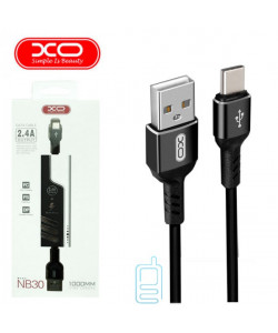USB кабель XO NB30 Type-C 1m чорний
