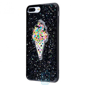 Чохол силіконовий Ice cream Apple iPhone 7 Plus, 8 Plus чорний